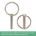 thumbnail image 4 of Uxcell 4Pack Pasador de Linch con Anillo, 10x50mm Pasadores de Remolque de Acero al Carbono con Zinc Coloreado, 4 of 7