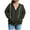 Dark Gray, variant on Otntypg Plus Size Womens Athletic Hoodie Jackets Trendy Fall Long Sleeve Full Zip up Track Sweatshirts Tops Loose Oversized Baggy Outwear Coat with Pockets Dark Gray XXL