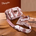 thumbnail image 2 of Wrangler Cow Print Crossbody Bag for Women Western Cowgirl Crossbody Purses with Guitar Strap, Light Pink, 2 of 6