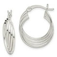 thumbnail image 2 of Sterling Silver Polished Hoop Earrings, 2 of 3