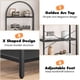 thumbnail image 4 of 5 - tier arched estante: de altura standing metal - frame abiertos almacenamiento rack para dormitorio, sala de estar, o oficina en casa, 4 of 8