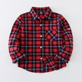 thumbnail image 6 of XIMIN Boys Flannel Shirt Toddler Kids Buffalo Plaid Long Sleeve Button Down Shirt Casual Fall Winter Tops, 6 of 9