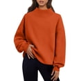 thumbnail image 2 of Mock Neck Sweatshirt Womens Fall Oversized Turtleneck Pullover Long Sleeve Casual Sweater Tops M, 2 of 7