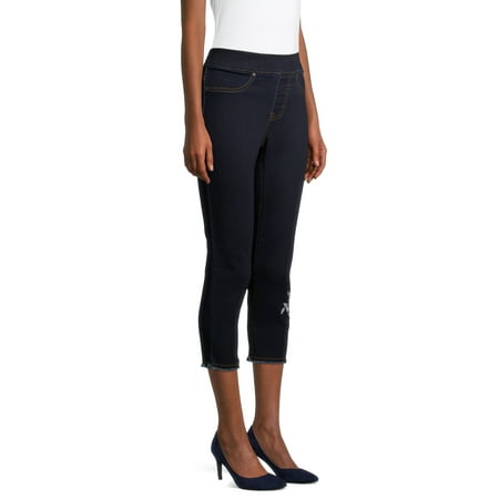 The Pioneer Woman - Pioneer Woman Pull-On Capri Jeans with Embroidery ...