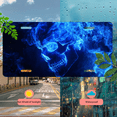 thumbnail image 5 of 1 Pcs 2D Flat License Plate Covers & Frames, Blue Flame Skull For Decorative Front, Waterproof For Decoration Aluminum License Plate Covers & Frames Cover For Men Women, 12" X 6", 5 of 7