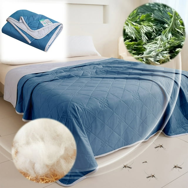 Home Textile Products Summer Ice & Mugwort Air Conditioning Quilt | Ice Themed Lightweight Summer Blanket | Machine Washable | Single & Double Sizes