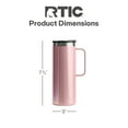 thumbnail image 4 of RTIC 20 oz Stainless Steel Insulated Travel Mug, Splash-Proof Lid, Dusty Rose Glitter, 4 of 7