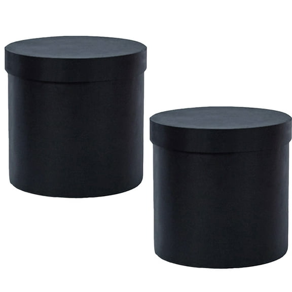 HONMEET 2-Pack Black Round Flower Boxes for Elegant Flower Packaging, Perfect Gift for Family, Friends, and Mother's Day