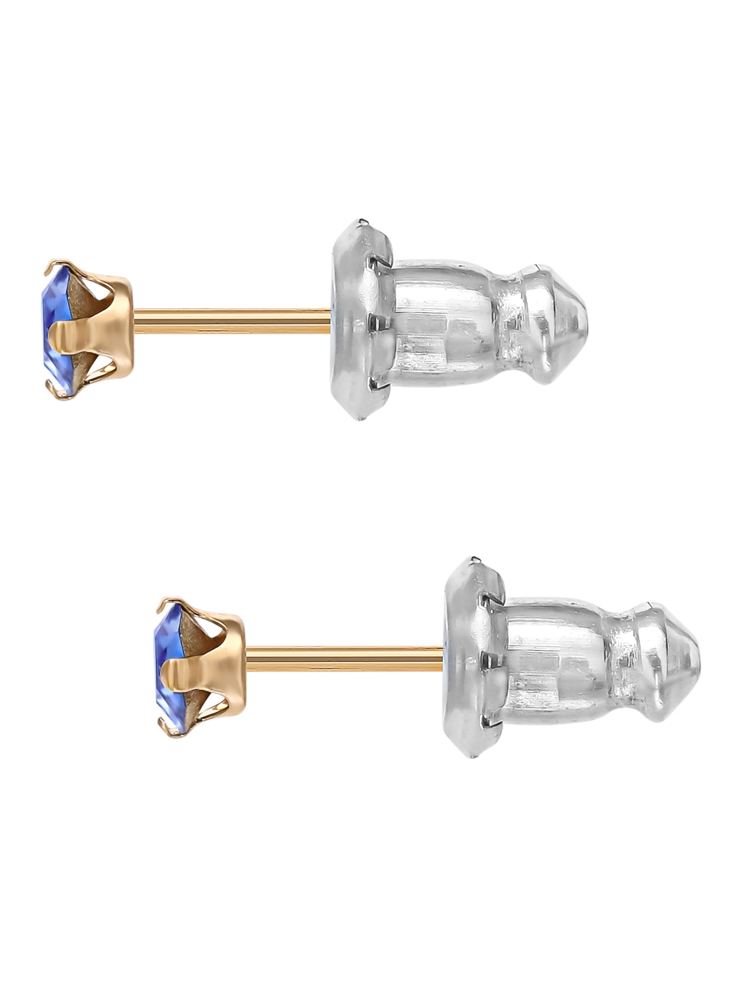 Brilliance Fine- Girl’s/Tween 14K Yellow Gold September Crystal Stud Earrings