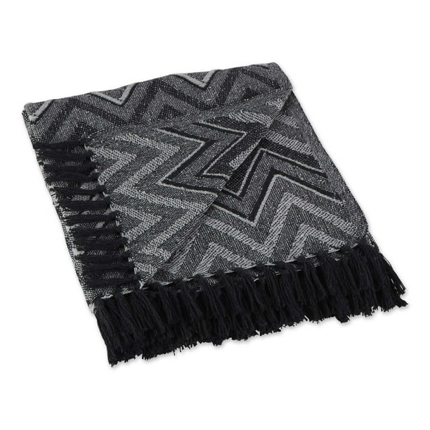 Black chevron throw deals