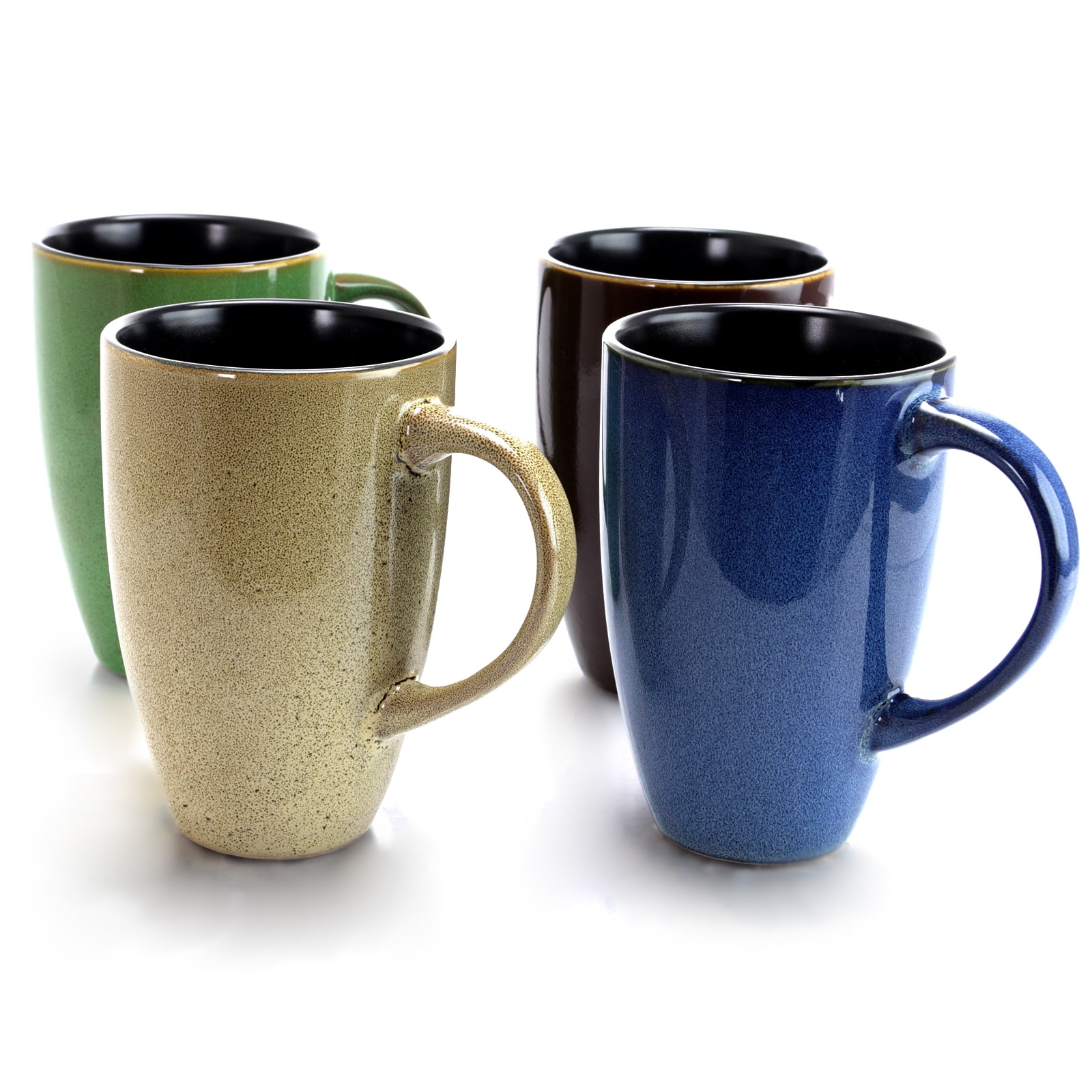 EarthJewels 17.5 oz Assorted Extra Tall Mugs Gift Set of 4