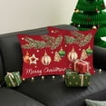 thumbnail image 3 of pimelu Housses de Coussin de Noël 18x18 Pouces Ensemble de 2 Coussins Décoratifs Sapin de Noël Rouges Coussins Décoratifs d'Hiver Décor de Noël pour la Maison Canapé Circulaire Offres Liquidation d'Été jusqu'à 60 % de Rabais Meilleures Offres, 3 of 5