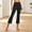 Black, variant on Flared Yoga Pants High Wasited Capri Brown Petite Leggings Tummy Control Casual Leggings,XXL