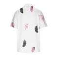 thumbnail image 4 of Gaecuw Hawaiian Shirts for Women Plus Size Blouses Short Sleeve T Shirts Regular Fit Pullover Tees T-Shirts Floral Print Tops V Neck Blouses Casual T Shirts Button Up Button Down Pullover Summer Tees, 4 of 5