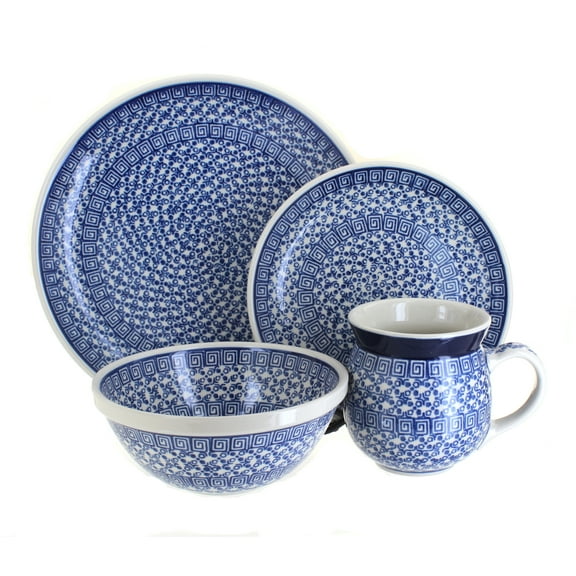 Ceramika Artystyczna Blue Rose Polish Pottery  Dinnerware (4 PC) Olympia