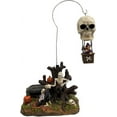thumbnail image 2 of Animated Skull Balloon Ride  Figurine | Spooky Town Collection Accessories with Multi-Color LED, Motion and Sound | 14.13 Inch, 2 of 14