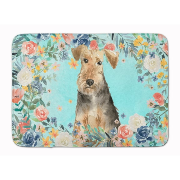 Airedale Terrier Machine Washable Memory Foam Mat