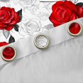 thumbnail image 4 of Homewish Romantic Red Rose Black Out Curtains for Couple, Anniversary Flower Floral Curtains Pack of 2 (42x63 Each), Valentines Day Bedroom Curtains, Living Room Curtains Decor, 4 of 6