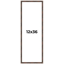 12x36 Frame Brown Bamboo with Dark Coffee/Walnut Finish | Solid Wood Picture Frame Width 0.75