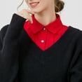 thumbnail image 5 of YOTMKGDO Fake Collar, Detachable Blouse Women Solid Ruffle with False Collar Half Elastic Waist Shirt Collar, Red, 5 of 8