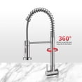 thumbnail image 5 of Wall mounted kitchen faucet with pull down sprayer, 5 of 5