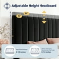 thumbnail image 5 of Allewie Queen Size Storage Bed Frame,Adjustable Headboard,Velvet Upholstered Platform Bed with 4 Oversized Underbed Drawers, Wooden Slats Support, No Box Spring Needed, Black, 5 of 9