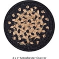 thumbnail image 5 of Homespice Manchester 4" ( Set of 6 ) Black Coaster Primitive Handmade Woven Coasters for Table Protection, Room, Bar & Party, 5 of 6