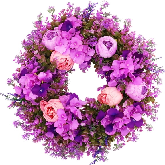 Feledorashia Roseberry Wreath, Floral Door Decoration, Simulated Flower Berry Wreath for Wall Hanging, Realistic Texture, Durable Material, Maintenance-Free, Versatile Home Decor, Easy Installation