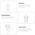 thumbnail image 2 of 3 Sets Milk Tea Cup Cups Water Glasses Beverage Serving with Straw Transparent Drinking Reusable, 2 of 6