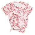 thumbnail image 3 of NJGRAE Womens Tops Casual Tube Tops for Women Floral Print Round Neck Short Sleeve T Shirt for Women Spring Summer Casual Top Maternity Nursing T-Shirts Women S, 3 of 3