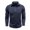 #057-Navy, variant on Yusimy Mens Spread Collar Long Sleeve Shirt Contrast Placket Button Pullover Classic Casual Golf Tennis Active Daily Wear