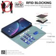 thumbnail image 2 of for iPhone XR Wallet Flip Case, Luxury Premium PU Leather Card Slots Strong Magnetic Closure Kickstand RFID Blocking Phone Case Cover for iPhone XR - Green, 2 of 8
