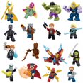 thumbnail image 4 of 27 piezas/set superhéroe Thor Iron Man Wolverine Hulk Deadpool figuras de acción bloques de construcción juguetes para niños niñas cumpleaños regalos de Navidad juguetes coleccionables de superhéroes, 4 of 5