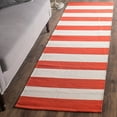 thumbnail image 3 of SAFAVIEH Montauk Saranna Striped Cotton Area Rug, Rust/Ivory, 8' x 10', 3 of 3