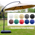 thumbnail image 3 of 10ft 8 Ribs Patio Umbrella Canopy, Blue, UV30+, Water Repellent, Fade Resistant Polyester Fabric, 3 of 6