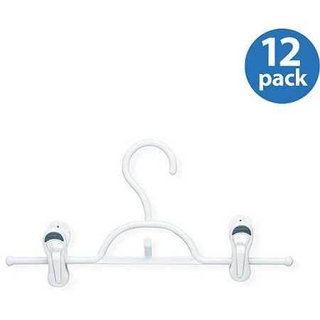 Honey-Can-Do Soft Touch Skirt and Pant Hangers with Clips, 12pk