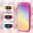 thumbnail image 3 of homicozy Nintendo Switch Accessories-Hard Protective Carry Case for Switch OLED witch 10 Game Card Slot,Soft TPU Cover, Screen Protector,Adjustable Strap,Thumb Grip Caps (Laser Pink), 3 of 6