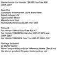 thumbnail image 7 of Electric Starter Motor for Honda TRX400 FourTrax 400 AT TRX400FGA 2004-2007, 7 of 7