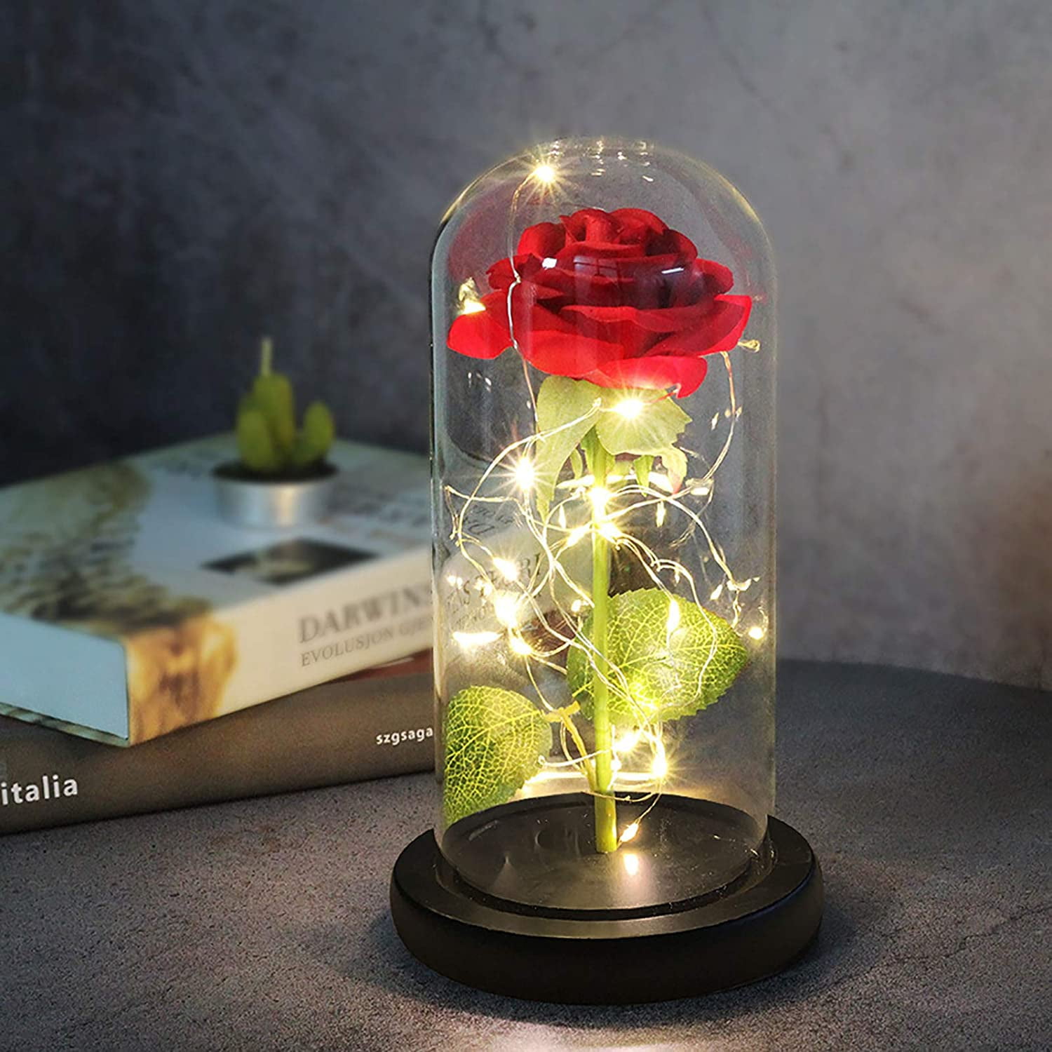 Artificial Rose Flower with Led Light, Gifts for Her Birthday Valentine