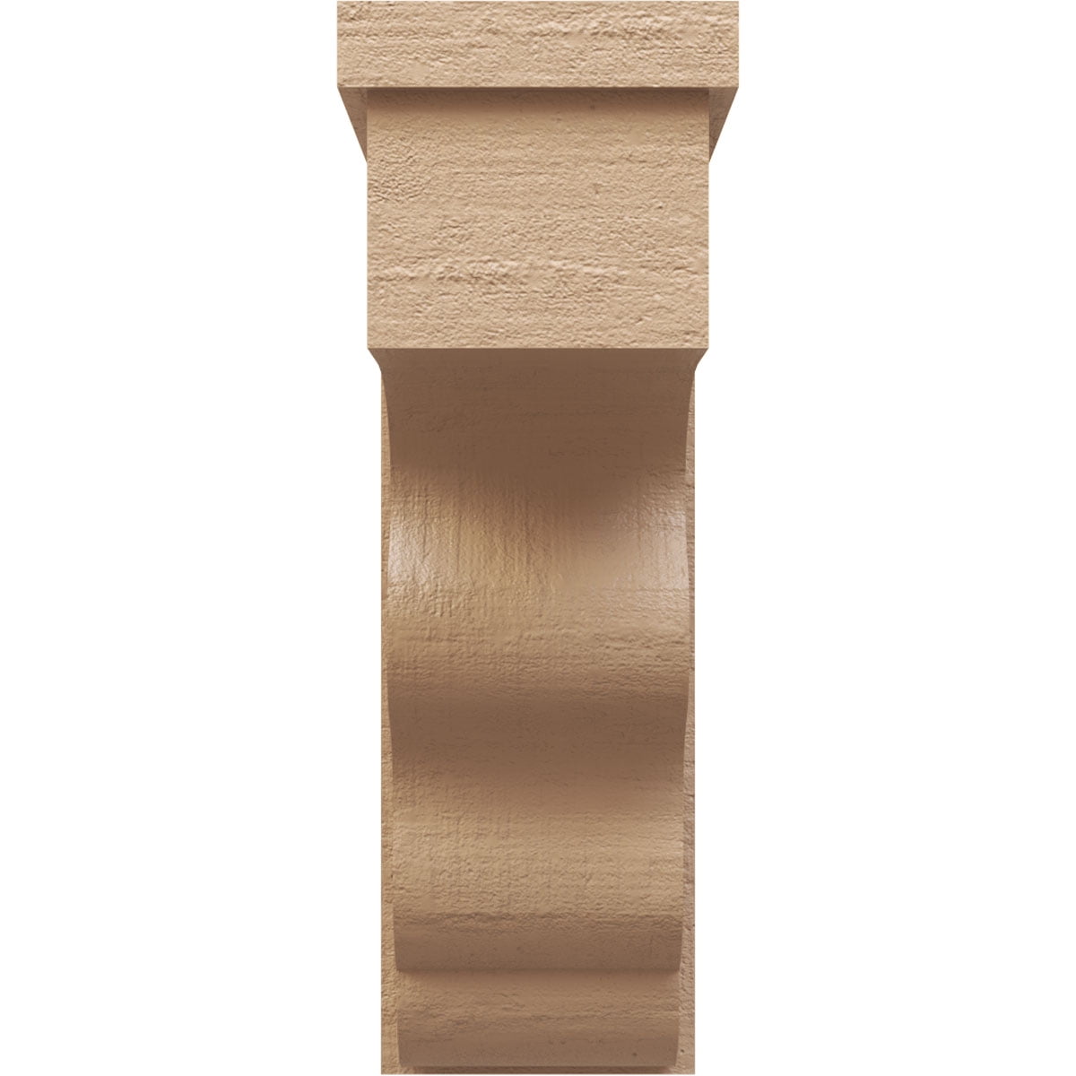 7"W x 14"D x 21"H Classic Highland Rough Cedar Woodgrain TimberThane Corbel, Primed Tan