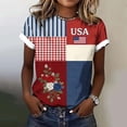 thumbnail image 6 of JFGHDG Womens T Shirts Unisex Star Stripes July 4th Tee Women'S Star Stripes Summer Tank V-Neck American Flag Holiday Tee Retro American Patriotic Graphic Tee Women'S Patri Red M, 6 of 8