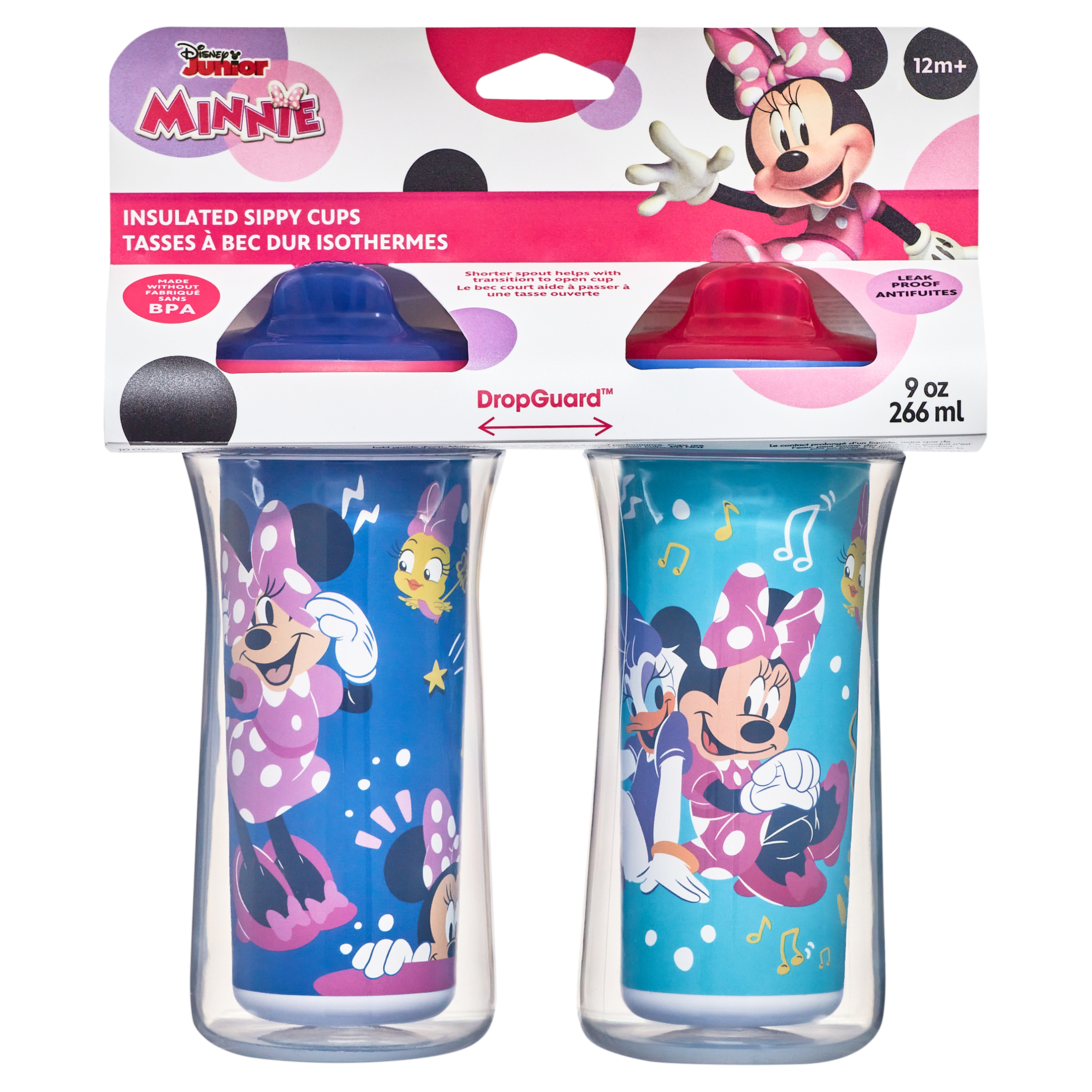 Disney Minnie Mouse Insulated Sippy Cup 9oz Pack of 2