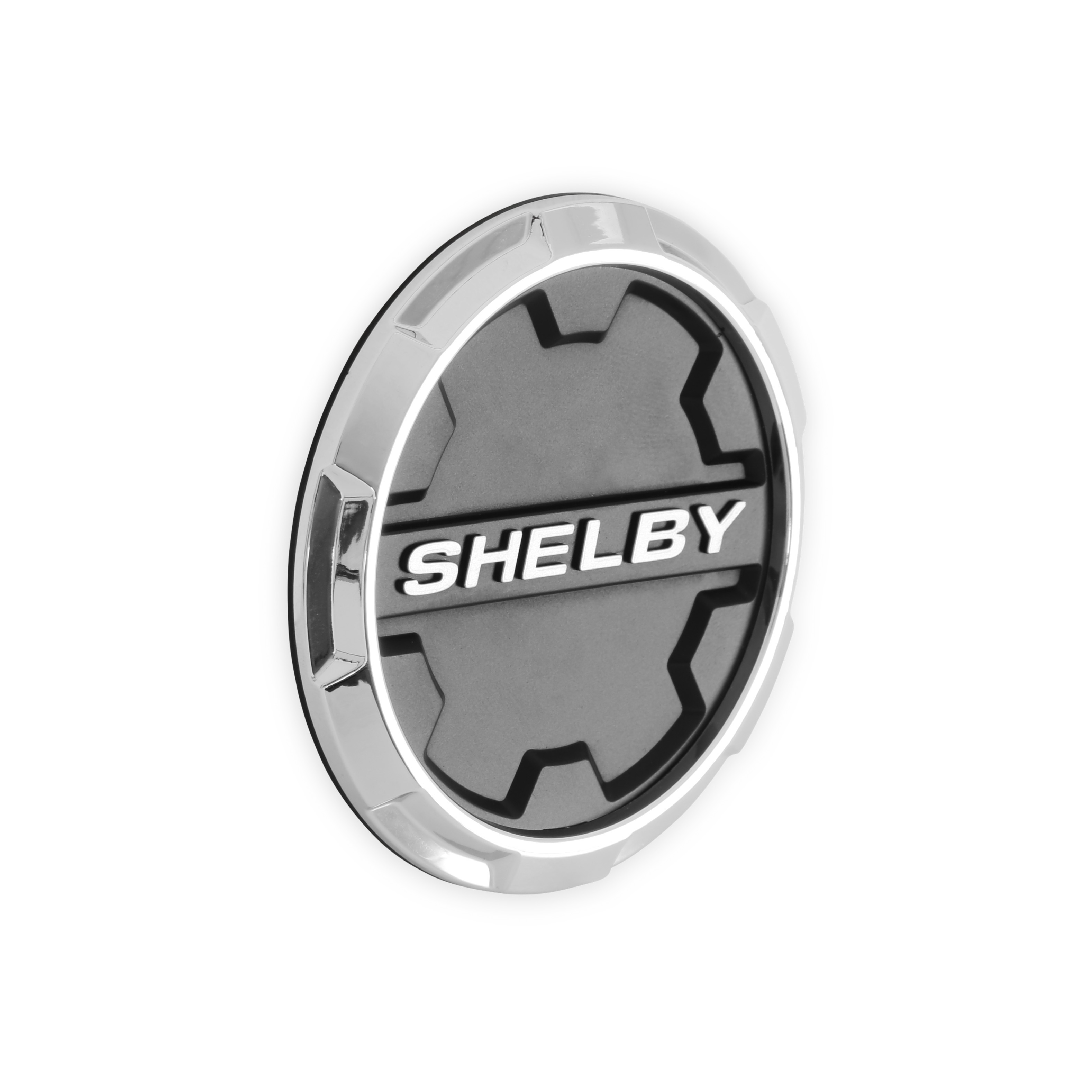 Carroll Shelby Wheels CS45-CAP Replacement Wheel Center Cap for CS45 Wheels, Chrome/Black