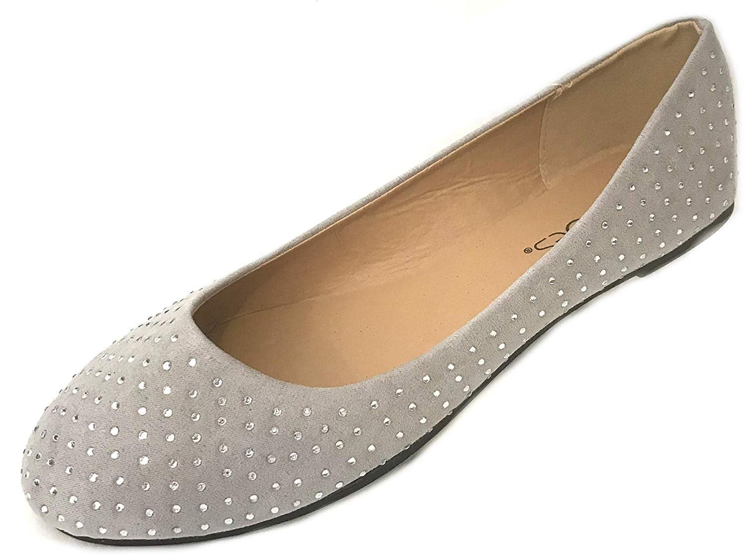 grey suede flat shoes