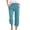 Blue, variant on Womens Linen Capri Pants,2024 Summer Trouser for Women Casual Capri Leggings Lightweight High Wasit Straight Leg Stretch Cropped Trousers with Pockets,Light Blue XXL