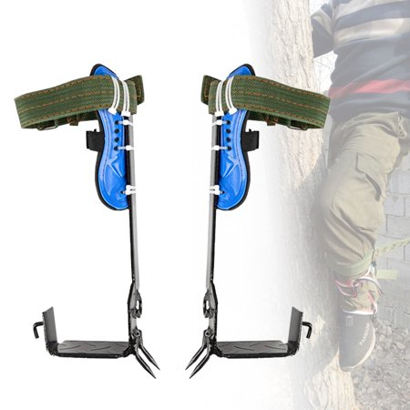 Tree Climbing Gear Set 2 Spurs with Safety Harness and Straps 220 Lb Weight Capacity Heat Treated Carbon Steel Gaffs for Arborist Hunting Tree Stand Outdoor Work