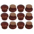 thumbnail image 2 of Unique Bargains Furniture Drawer Single Hole Wooden Pull Knobs Handles Red Brown 34mmx26mm 12Pcs, 2 of 4