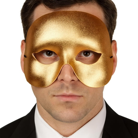Gold Cocktail Adult Costume Half Mask