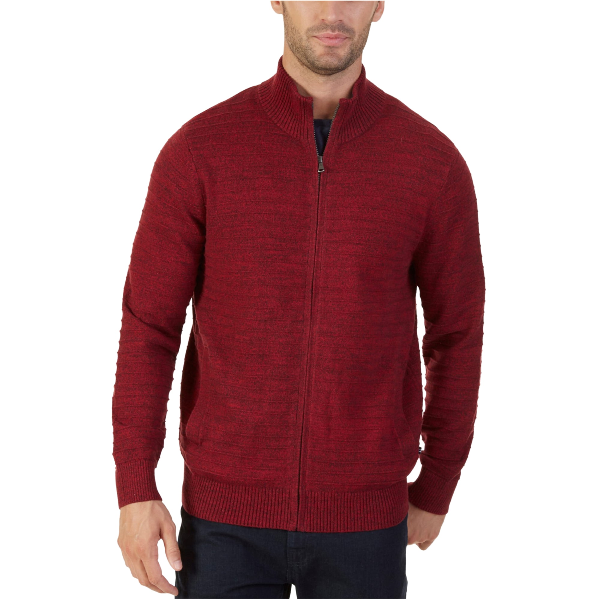 Nautica Mens Knit Cardigan Sweater, Red, Small - Walmart.com