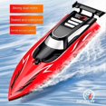 thumbnail image 4 of 1 Set Remote Control Boat High-Speed RC Boat Waterproof Dual-Motor Design Speedboat Water Toy for Kids, 4 of 5